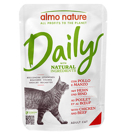 Almo Nature Daily con Pollo e Manzo 70 g – Cibo Completo per Gatti Adulti Almo Nature Daily con Pollo e Manzo 70 g – Cibo Completo per Gatti Adulti